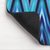 Muismat Tealblauw Abstract Zigzag Ontwerp Sjabloon (Hoek)