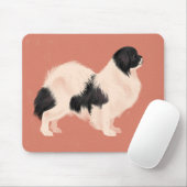 Muismat Tibetaans-Spanjaard (zwart-wit) (Met muis)