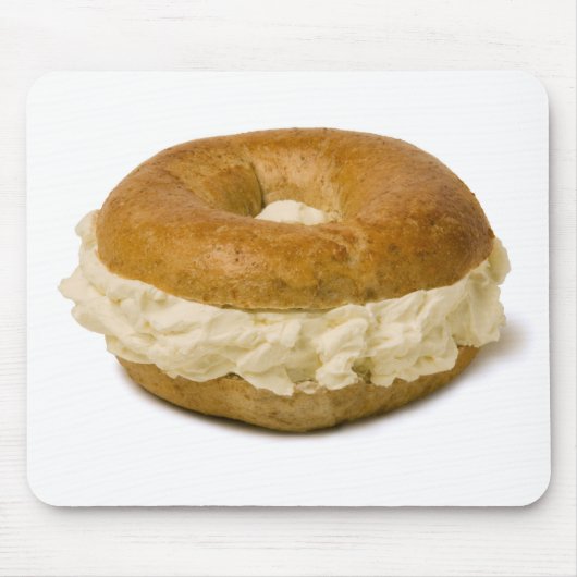 Muismat van bagel met crèmekaas (Voorkant)