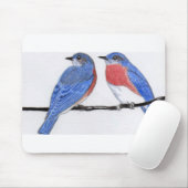 Muismat van blauwvogel (Met muis)