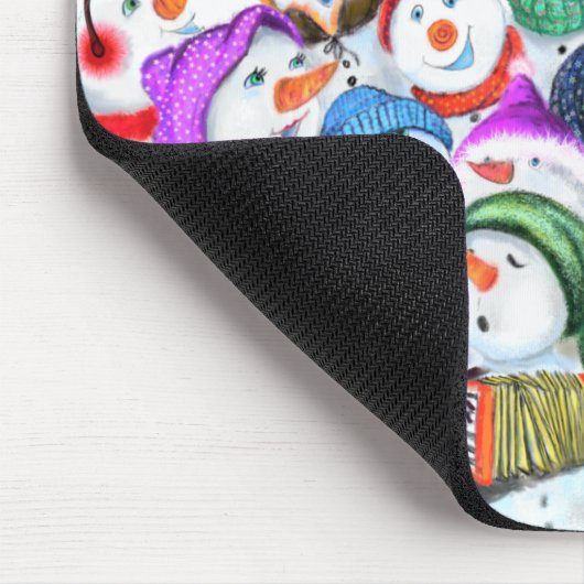 Muismat van Christmas Snowmans (Hoek)