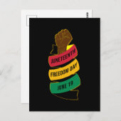 Muismat van de 11e Dag van de Vrijheid Zwarte Gesc Briefkaart (Voorkant / Achterkant)