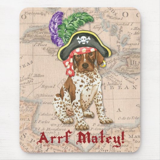 Muismat van de Duitse Shorthaired Pointer Pirate (Voorkant)