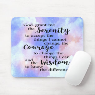Muismat van de Waterverf van Serenity Prayer