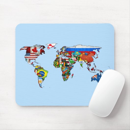 Muismat van de World Flags Map (Met muis)