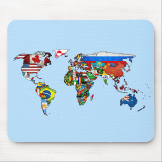 Muismat van de World Flags Map