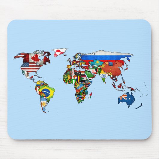 Muismat van de World Flags Map (Voorkant)
