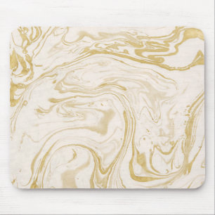 Muismat van fijn papier, beige en wit