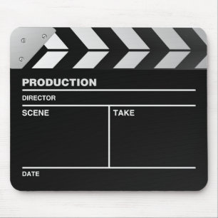 Muismat van filmmaker Clapper board