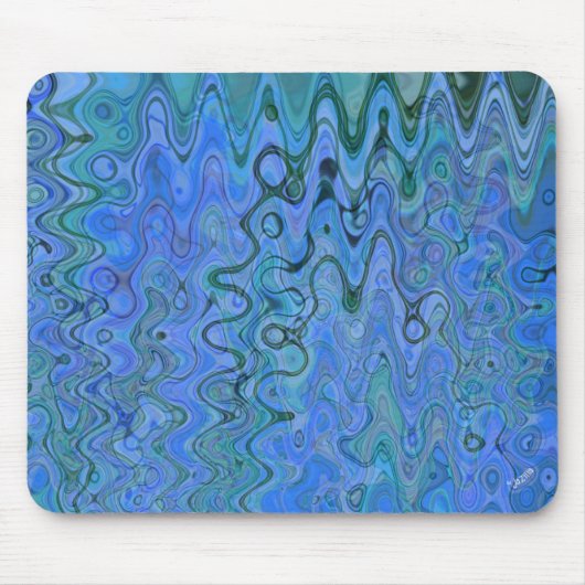 Muismat van gemarmerde blauwe wateren (Voorkant)