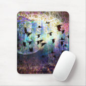 Muismat van het mystieke bos en de Raven Moon (Met muis)