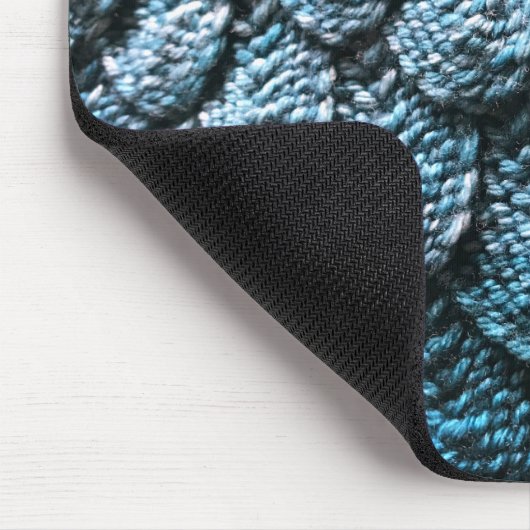 Muismat van het thema Knitting - Blue Dragon Scale (Hoek)
