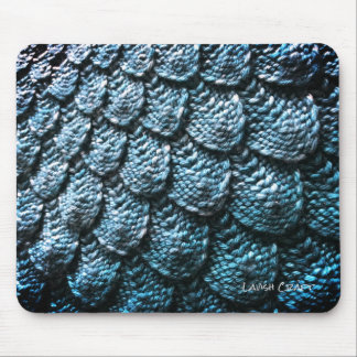 Muismat van het thema Knitting - Blue Dragon Scale