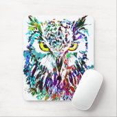 Muismat van kippen | Colorful Owl Mousepad | Eigen (Met muis)
