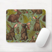 Muismat van konijnen en bossen (Met muis)