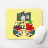 Muismat van leraar pinguïn-school! Muismat (Met muis)