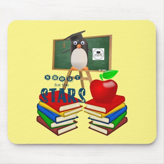 Muismat van leraar pinguïn-school! Muismat (Voorkant)