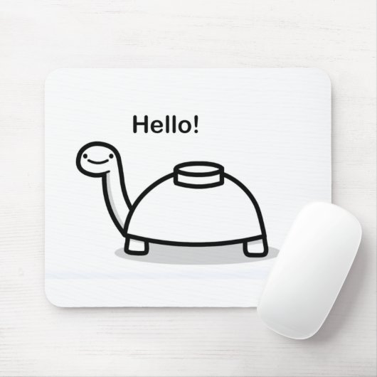 Muismat van mijnschildpad (Met muis)