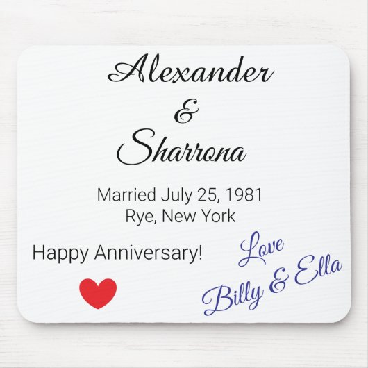 Muismat van ophisticeerd Jubileum (Voorkant)