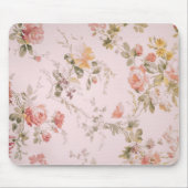 Muismat van ouderwetse roze Floral Wallpaper (Voorkant)