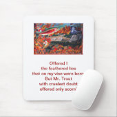 Muismat van ruwe forel en poëzie (Met muis)