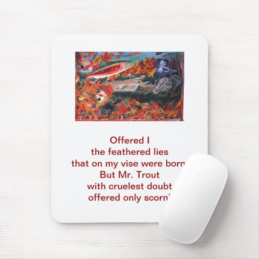 Muismat van ruwe forel en poëzie (Met muis)