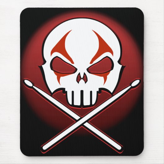 Muismat van zware metalen Mousepad Rock & Roll Dru (Voorkant)