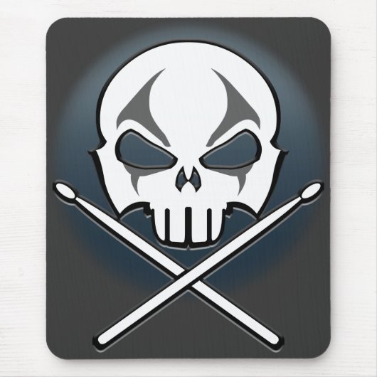 Muismat van zware metalen Mousepad Rock & Roll Dru (Voorkant)