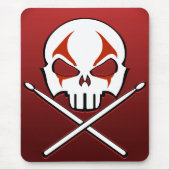 Muismat van zware metalen Mousepad Rock & Roll Dru (Voorkant)