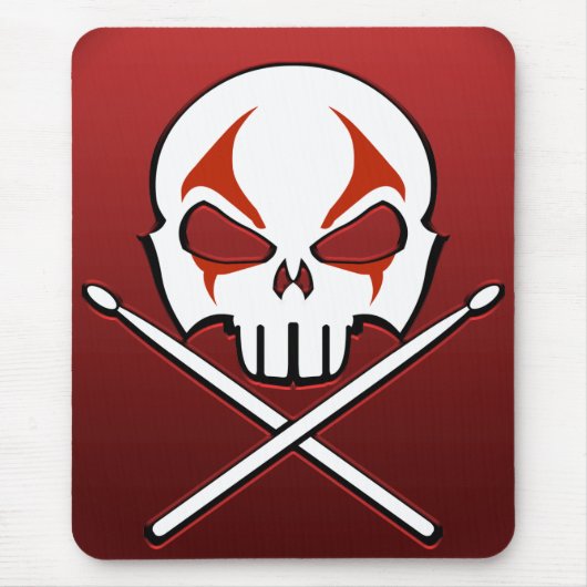 Muismat van zware metalen Mousepad Rock & Roll Dru (Voorkant)