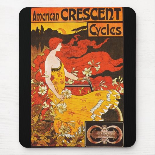 Muismat Vintage Amerikaanse Crescent Cycles (Voorkant)