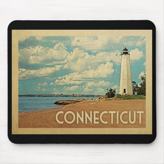 Muismat Vintage  Connecticut Lighthouse (Voorkant)