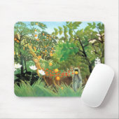 Muismat Vintage Kunst Exotisch Landschap (Met muis)