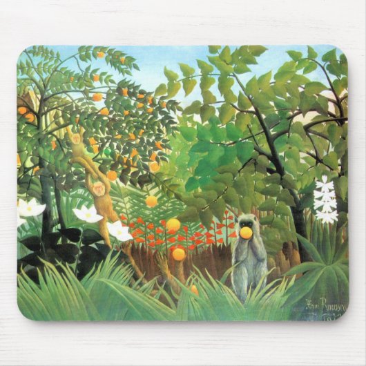 Muismat Vintage Kunst Exotisch Landschap (Voorkant)