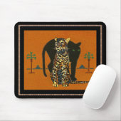 Muismat Vintage Kunst Luipaard (Met muis)