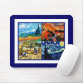 Muismat Vintage Kunst Van Gogh Collage (Met muis)