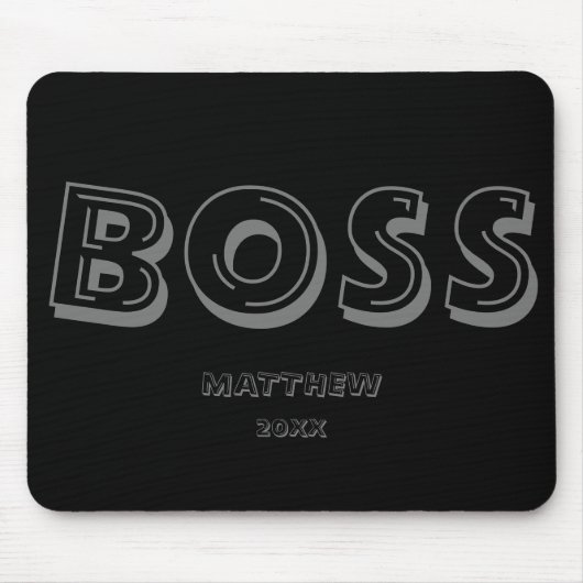 Muismat voor boss Modern Typografie (Voorkant)