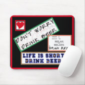 Muismat voor computer - Maak je geen zorgen over d (Met muis)