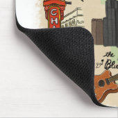 Muismat voor geïllustreerde kaart van Chicago (Hoek)