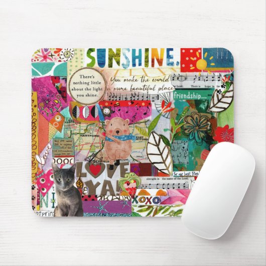 Muismat voor gemengde mediadecoupage-papiercollage (Met muis)
