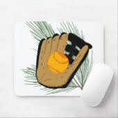 Muismat voor jonge jongen met handschoen en bal (Met muis)