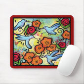 Muismat voor levende vogels - 9,25 x 7,75 inch (Met muis)