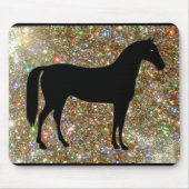 Muismat voor paardenzwart en goudsparkle (Voorkant)