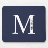 Muismat voor persoonlijk monogram en naam (Voorkant)