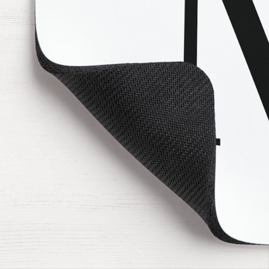 Muismat voor persoonlijk monogram en naam (Hoek)