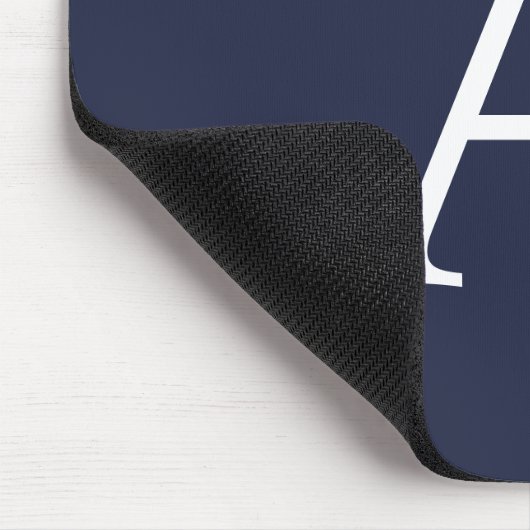 Muismat voor persoonlijk monogram en naam (Hoek)