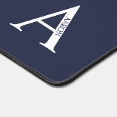 Muismat voor persoonlijk monogram en naam bureaumat (Hoek)