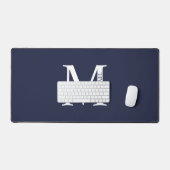 Muismat voor persoonlijk monogram en naam bureaumat (Keyboard & Muis)