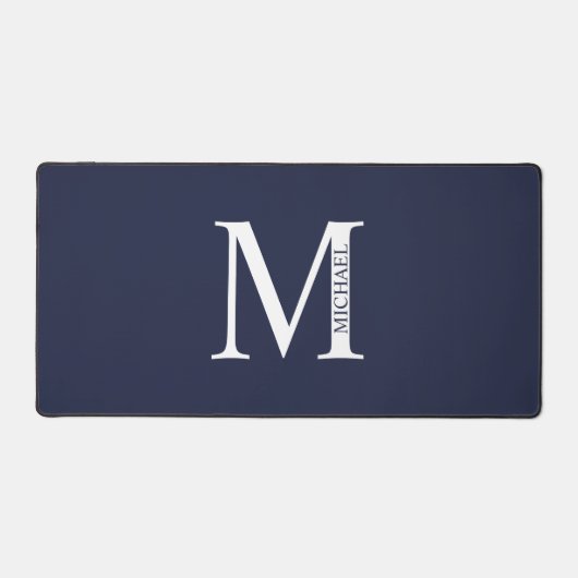 Muismat voor persoonlijk monogram en naam bureaumat (Voorkant)