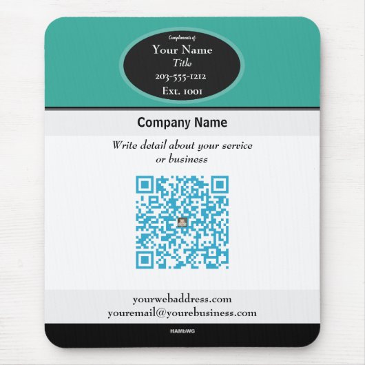 Muismat voor speciale QR-codes HAMByWG (Voorkant)